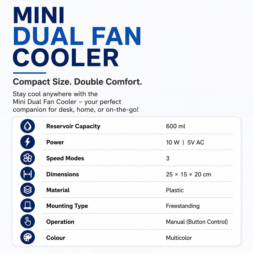 Mini Dual fan cooler