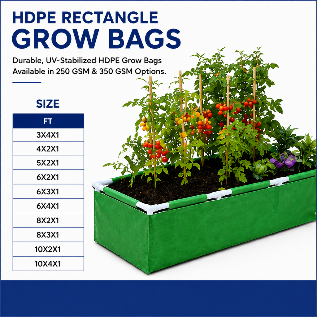 HDPE Rectangular Grow Bag